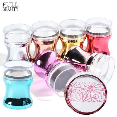 3pcs Silicone Nail Stamper Scraper Set Metallic Handle Nail Art Stamp Manicure Image Plate Tool