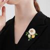 Elegante Spilla a Forma di Margherita per Donna Foglia Verde Girasole Spilla da Bavero Accessorio Gioiello per Giacche Zaino Sciarpa Cappelli