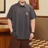 Trendy Large Size Sweat Wicking Soft Quality Breathable Men's Loose Polo Shirt--Wrinkle Resistant Casual Sports Short Sleeve Neck Shirt