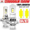 H7 Фара H4 Bi LED Лампи для Автомобіля CANBUS 1500W Високої Потужності Авто Світло 6500K Міні Бездротовий Турбо Вентилятор Автомобільна LED Фара