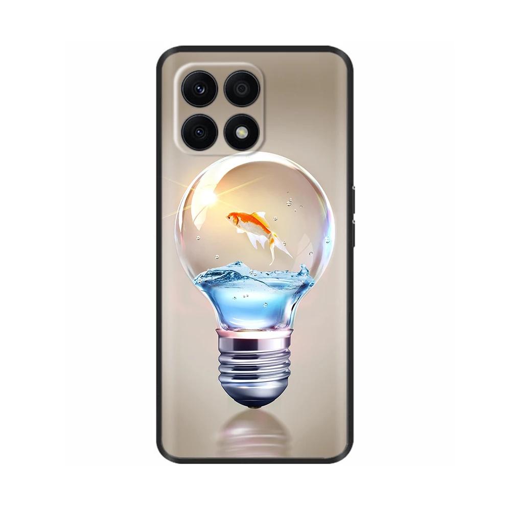 Für Huawei Honor X8A Hülle Mode Blume Weiches TPU Silikon Handyhülle Für Honor X8A HonorX8A Funda Stoßfeste Rückabdeckung Coque