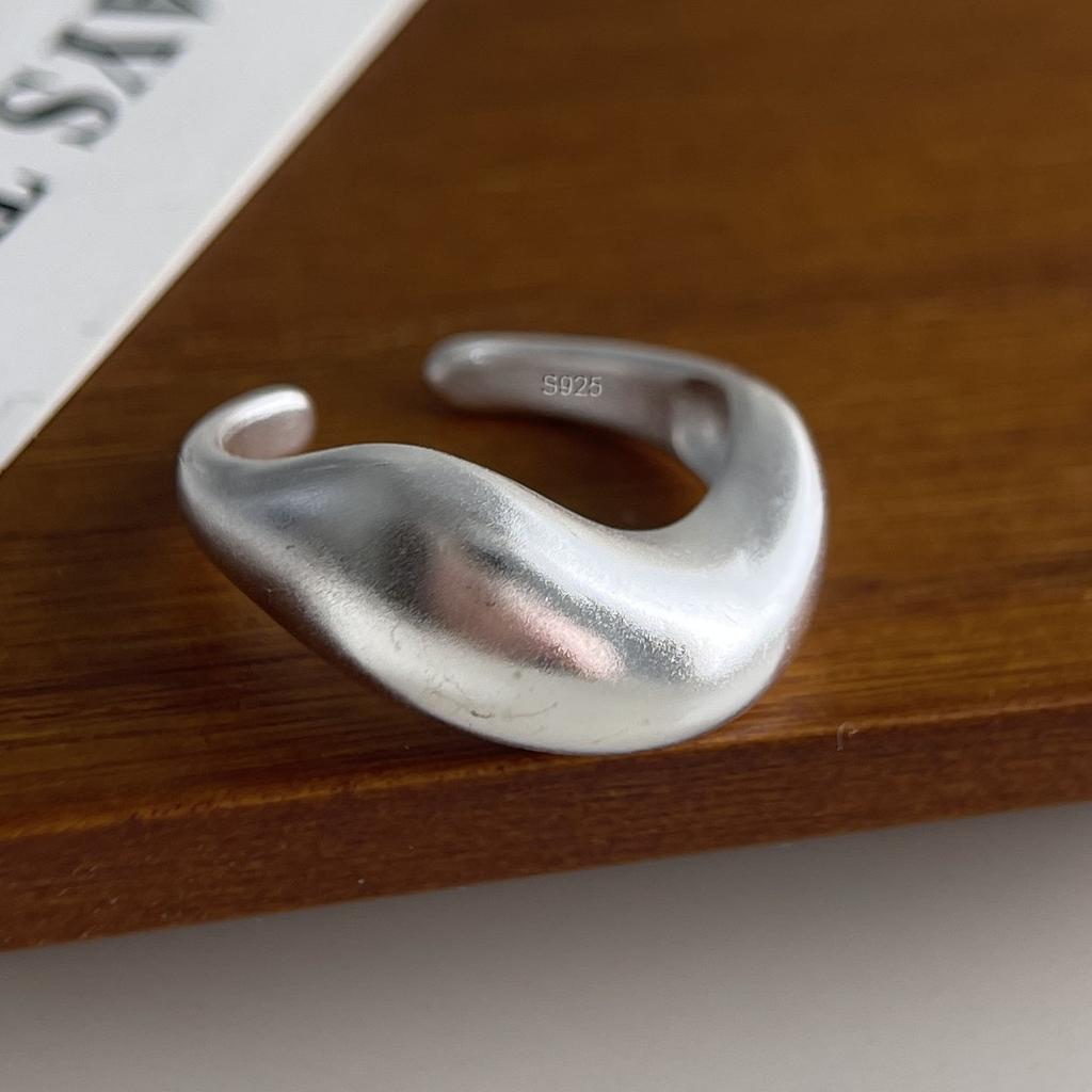 Xiaomi BF CLUB 925 Sterling Silver Ring For Women Jewelry Wide Gold Open Vintage Handmade Ring Allergy For Party Birthday Gift