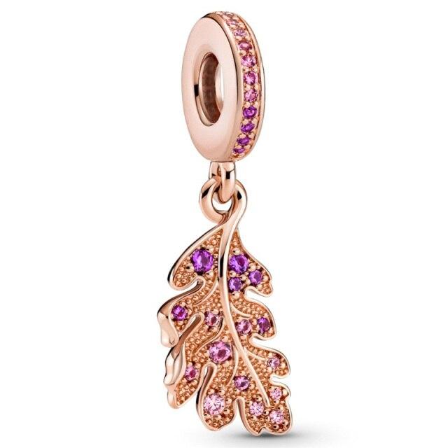 Rosa Flamingo Apfelschuppenfisch Einkaufen Handtasche Flugzeug Anhänger Perle 925 Sterling Silber Charm Fit Europa Armband Schmuck