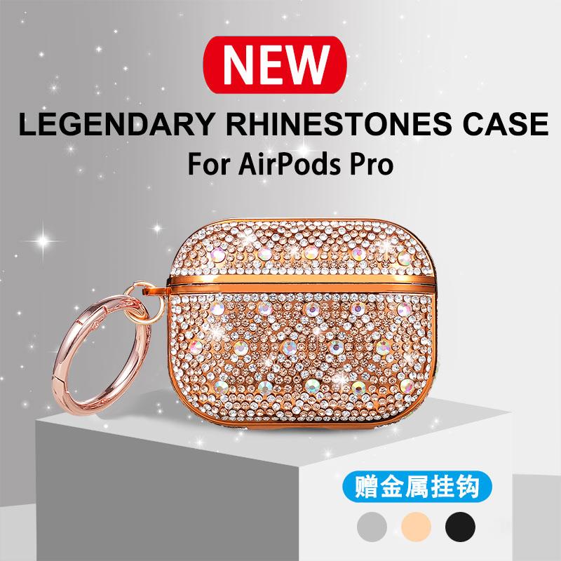 Luxe Gegalvaniseerde Glitters Strass Oortelefoonhoesje voor Airpods 1 2 3 4 Pro Pro2 Pro3 Bluetooth Koptelefoon Beschermhoes For Airpods Pro