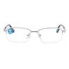 Chic Women's Metal Half-Frame Reading Glasses, HD Eye Protection, Blue Light Blocking, Unisex, Youthful Style