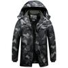 Men's Mid-Length Camouflage Cotton Jacket: Thick, Waterproof, Cold-Proof with Fleece Lining & Reflective Strips for Winter Workwear