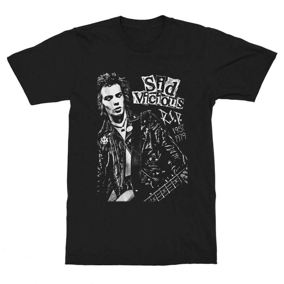 Sid Vicious Vintage Retro Black Unisex Gift Xmas Shirt