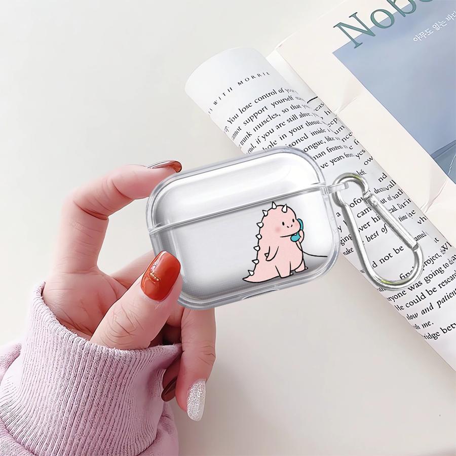 Couple Little Dinosaurs Clear Earphone Cases Cover Case For Airpods Pro3 Pro 1 4 2 3 Pro2 Airpods Pro 2