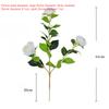 10pcs Wedding Pink Camellias Plant Simulation Flower Auditorium Decoration Artificial 4 Heads Camellia Branch Silk Fake Flowers