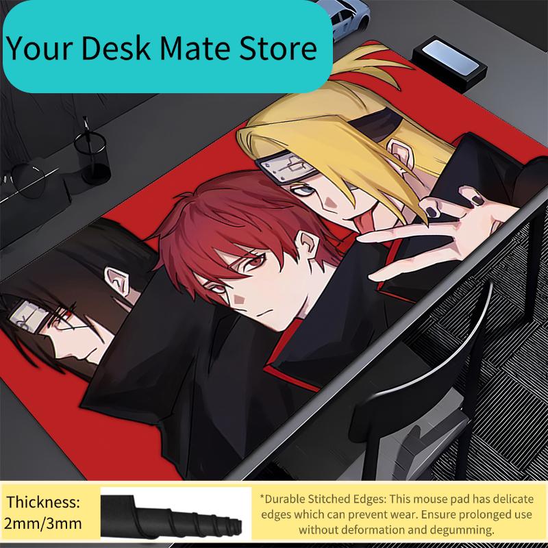 Office Mouse Pad Naruto Akatsuki PC Desk Mat Gamer  Computer Carpet Keyboard Table Gaming Accessories Rubber Xxl Mousepad