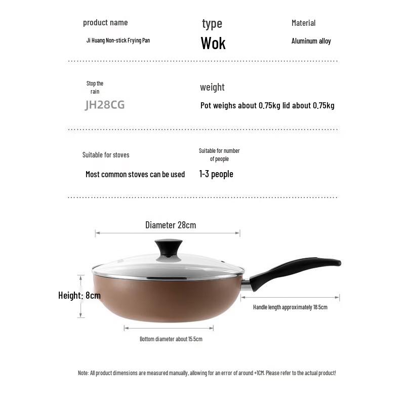 COOKER KING Non-stick Lightweight 28cm Wok Frying Pan