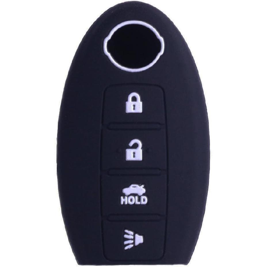 Sillicone Key fob Skin Key Cover Remote Case Protector Shell for Nissan Teana Murano Maxima Pathfinder Rogue Versa 370Z Sentra Altima Smart Remote 4