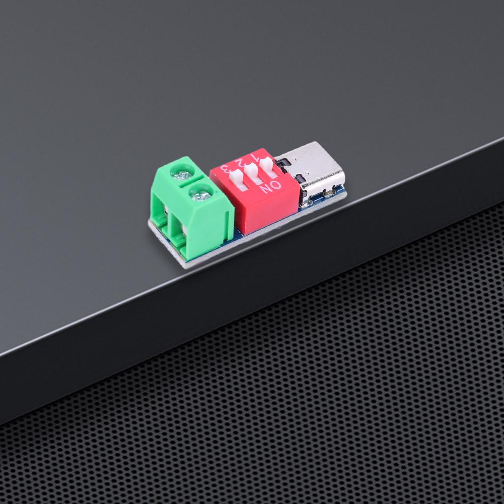 PD Fast Charging Test Board 5-20V Adjustable Charging Test Module High Speed USB Type-C Voltage Connetor Power Supply Accesories
