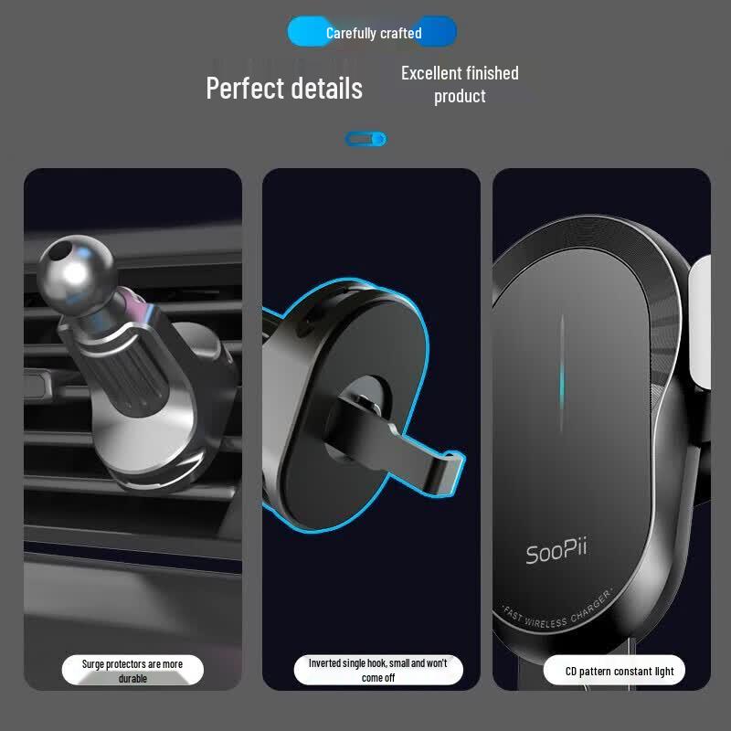 SooPii WG08 15W Wireless Charging Car Phone Mount