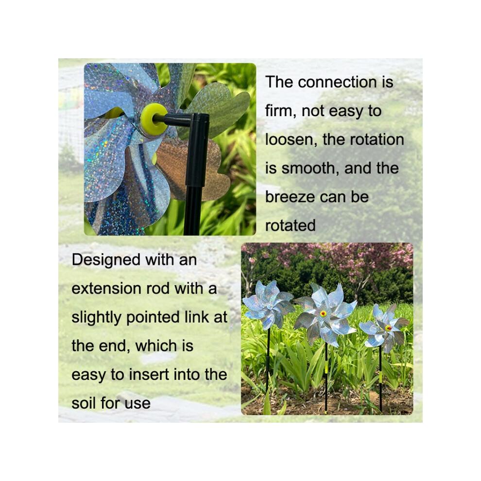 Piège à oiseaux pour balcon, jardin ou terrain agricole, réflecteur laser anti-oiseaux, style moulin à vent, huit modèles