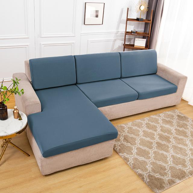Elastischer, schlichter Sofa-Kissenbezug, leichter, atmungsaktiver Stoff, Sofabezüge für Wohnzimmer, waschbarer Möbel-Couch-Schutz