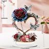 2D Flat Acrylic Valentine's Day Blue Rose Decoration, Indoor and Outdoor Decoration - No Battery/electricity Required, Free Day Decoration, Shop