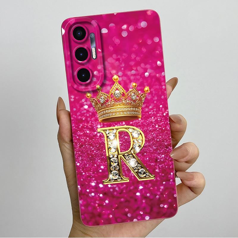 For Tecno Pova 3 6.9" Case Crown Letters Liquid SIlicone Soft TPU Phone Cases For Tecno Pova3 LF7n Camera Protection Back Cover