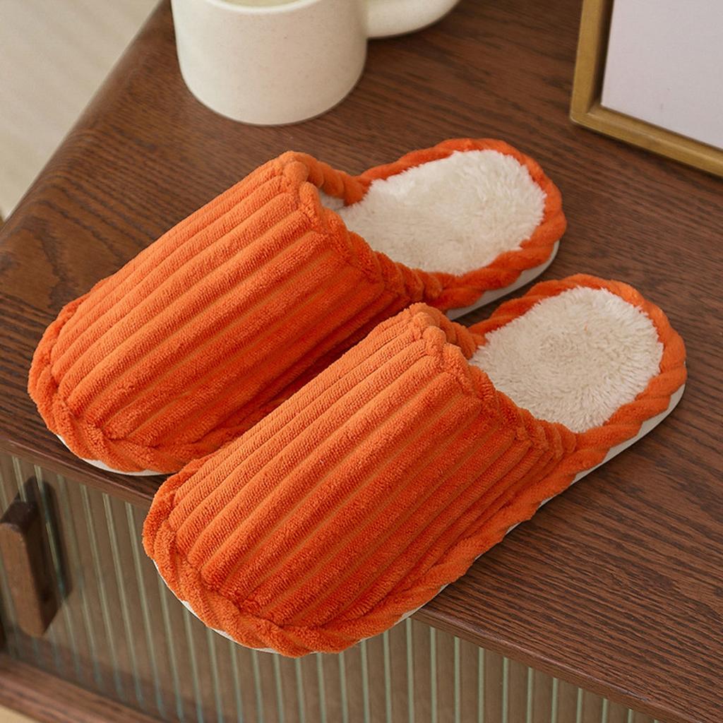 Women's Fleece Lined Indoor Slippers Warm And Thickened Casual Cotton Slippers Plush Cotton Womens Memory Foam Slippers Size 8