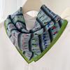 111% Mulberry Silk 71 Square Scarf, New Sky City Professional Decorative Scarf, Commuting To Work Versatile Silk Scarf