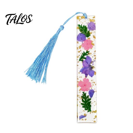 Aesthetic Page Holders Dried Flower Resin Bookmarks with Tassels, Double-Sided Magnetic Birthday Gift for Readers Book Lovers Friends, Pretty