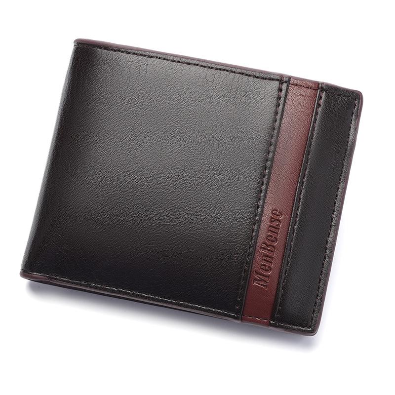 New Men'S Practical Wallet Men'S Short Wallet Youth Wallet Large Capacity Durable Wallet
