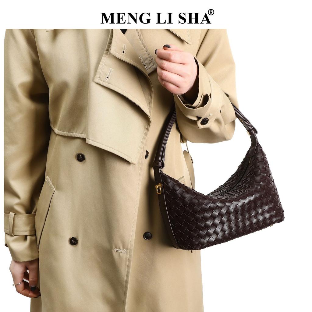 New Hand Woven Portable Lunch Box Bag for Women's Commuting and Leisure, Versatile Single Shoulder Crossbody Lunch Box Bag