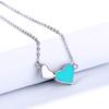 S925 Sterlingsilber Herzförmige Halskette für Damen Leichter Luxus Minderheitendesign Schlicht Alltagsfähig Mode Choker Sterlingsilber