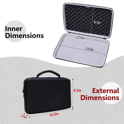 LTGEM DJ Mixer Case for Numark Party Mix II or Hercules DJControl Mix Ultra DJ Controllers, Internal Dimensions: 13.5 X 8.3 X 1.2 Inches (Case Only)