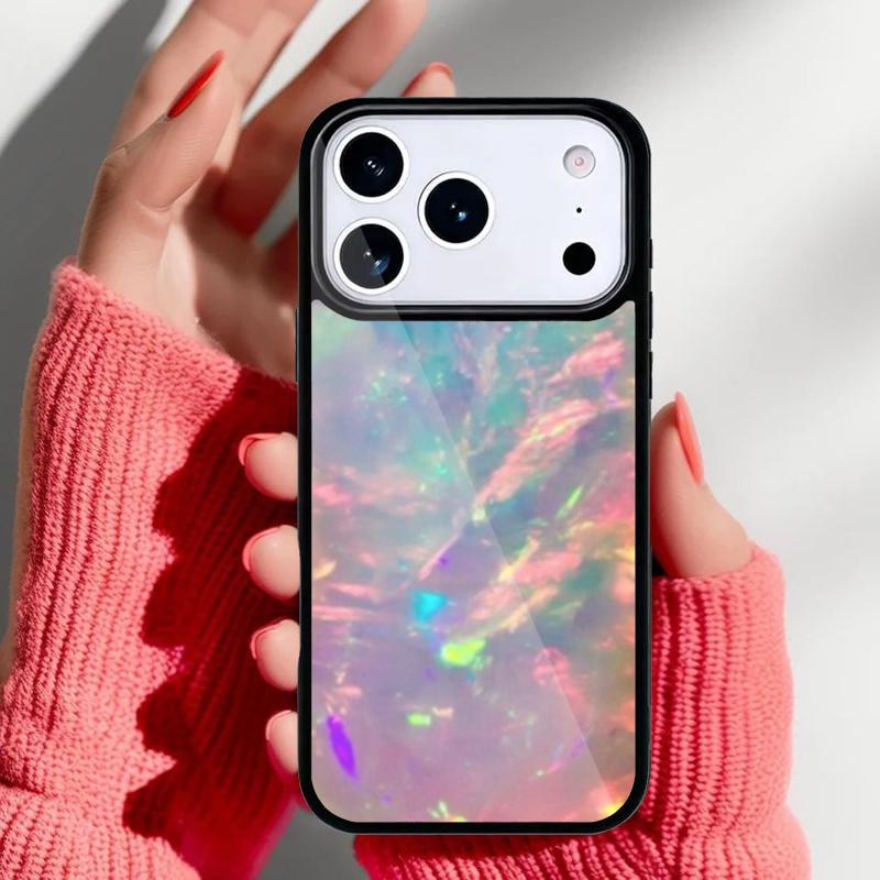 Opal Agate Marble Stone skin Phone Case for iPhone 17 Air 16e 15 14 13 Pro Max Back Cover for 12 11 Pro Coque