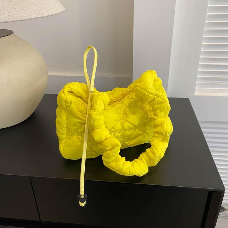 

Cloud bag bubble pleated bag 2025 new soft fashion messenger bag nylon portable baguette shoulder bag tide