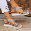 Fashion Summer Ladies Imitation Strappy Slingback Sandals, Fashionable and Elegant Shoes, Fish Mouth Women's Sandals
