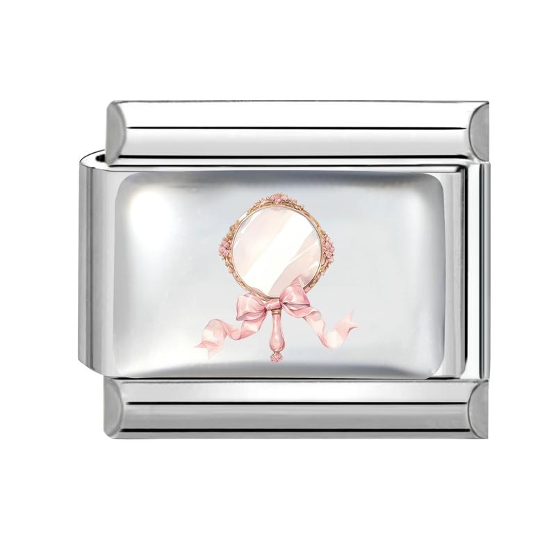 

Personalized DIY Pink Italian Charm Heart Bow Lipstick Sunflower Bead Fit 9MM Bracelet Stainless Steel Mother s Day Jewelry Gift