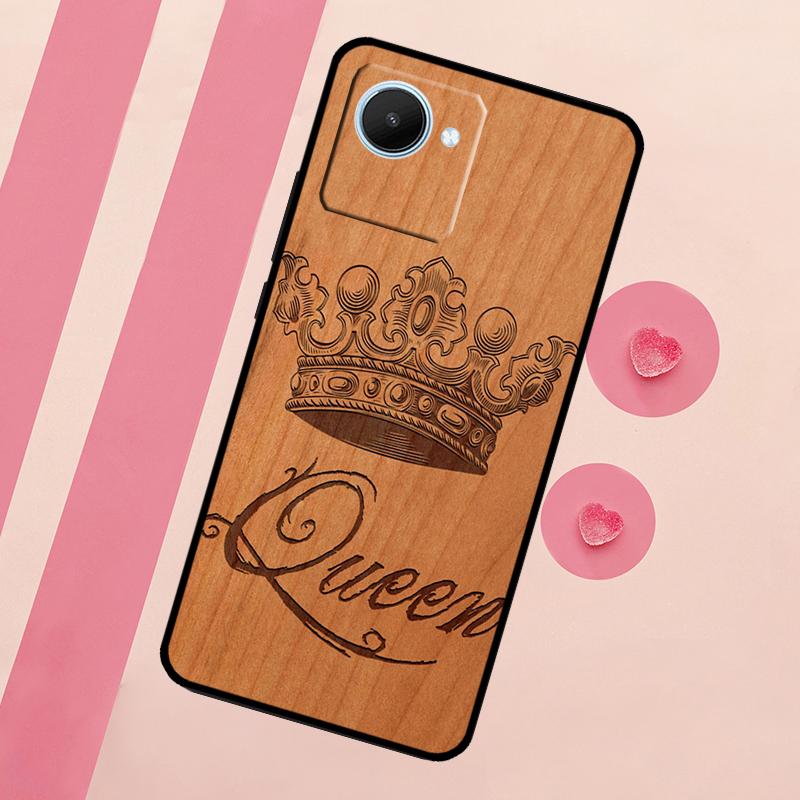 

Чехол King Queen Crown для Realme C55 C53 C35 C33 C31 C30 C21Y C25s C15 C11 GT Neo 5 3T 2T 9 10 11 Pro Plus Realme 9 Pro