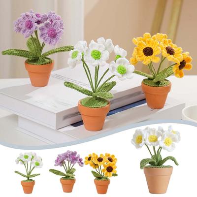 Decoration Potted Plant Fashionable Hand-woven Small Daisy