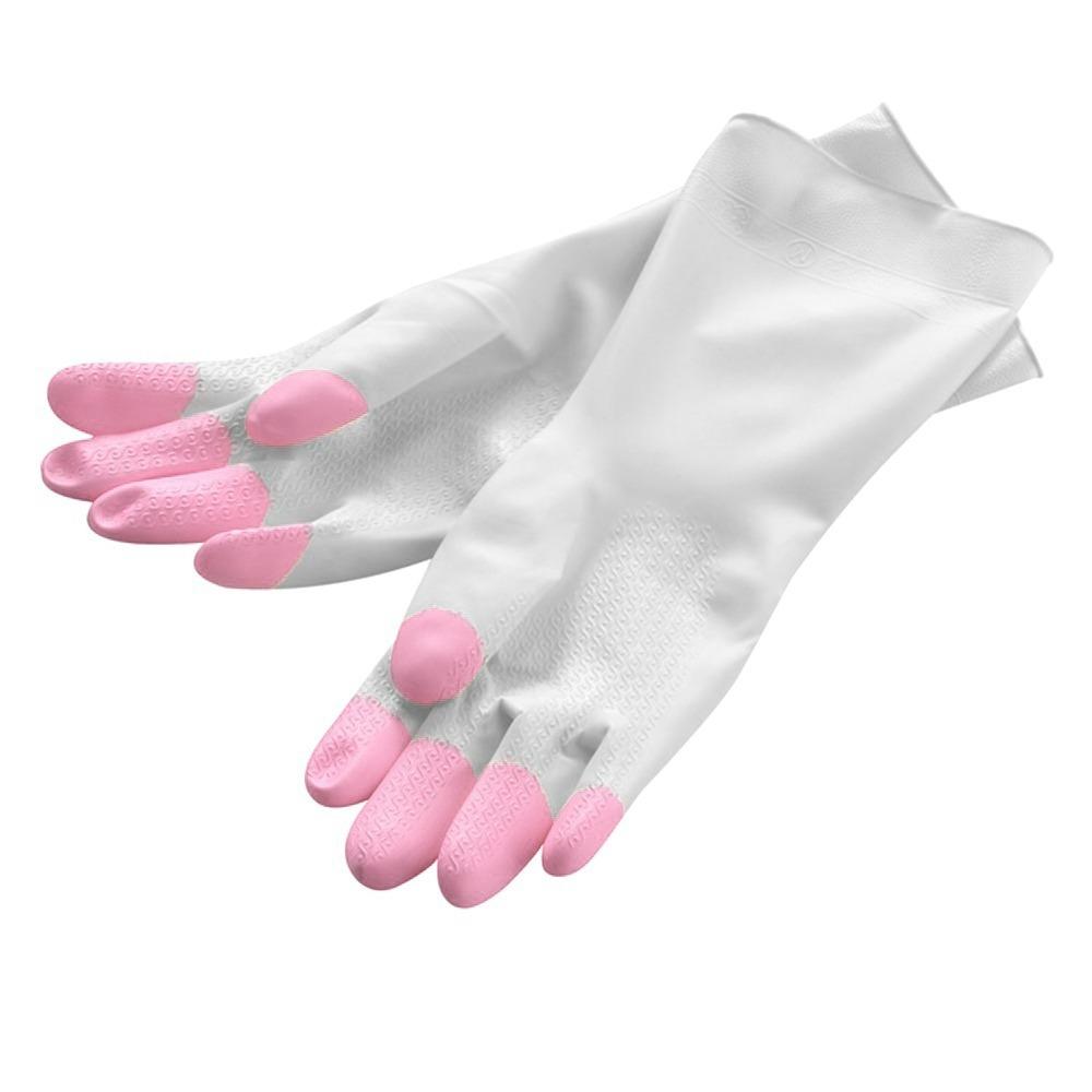 Waterproof Household Cleaning Gloves Long Cuff Thick Textured Dishwashing Gloves Multi-Functional TPR Cleaning Gloves
