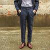 Men Vintage High Waist Pants Casual Straight Trousers Autumn Suit Pant
