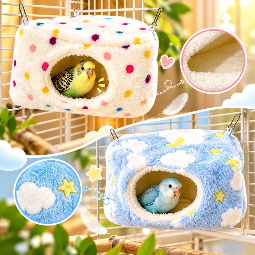 Soft Plush Plush Pet Hammock Washable Small Animal Bed Cute Warm Bird House Parrot