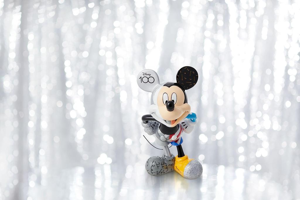 Enesco Disney by Britto 100 Years of Wonder Mickey Mouse Multicolor Figurine, 8-Inch,