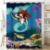 Underwater World Mermaid Sea Turtle Shower Curtain For Bathroom Decor Multicolor 180Cm X 240Cm