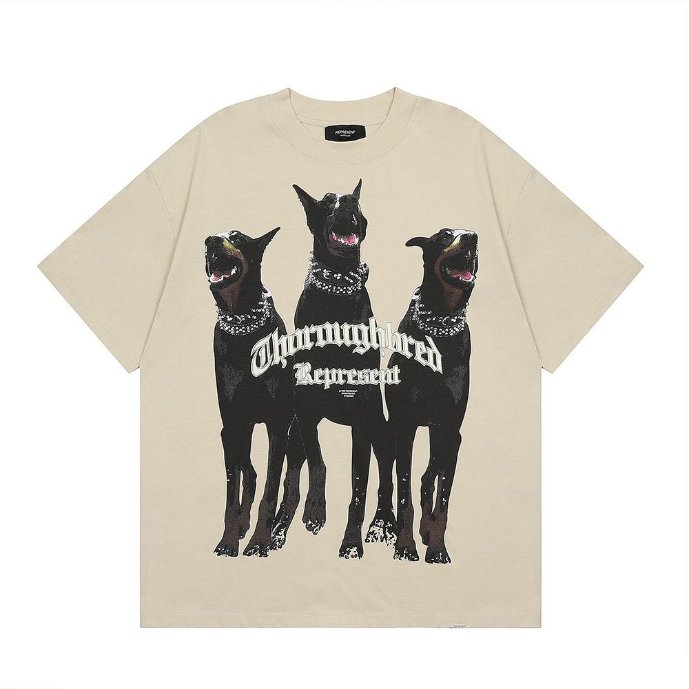 Luxury Mens Womens T-Shirt Cotton Print Streetwear Vintage Oversized Tee Unisex Top