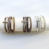 Bohemian Leather Women's Multi-layer Religious Cross Bracelet