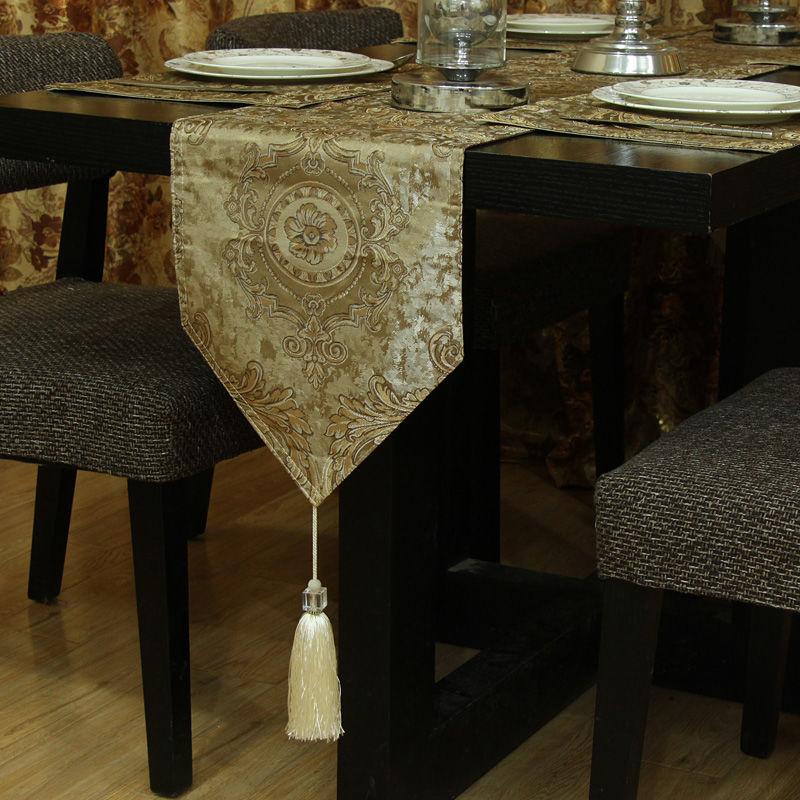 Europejski stół żakardowy, stolik do herbaty i szafka pod telewizor, antypoślizgowy długi ręcznik, koralikowy frędzel, wisiorek, dekoracja meblowa, obrus