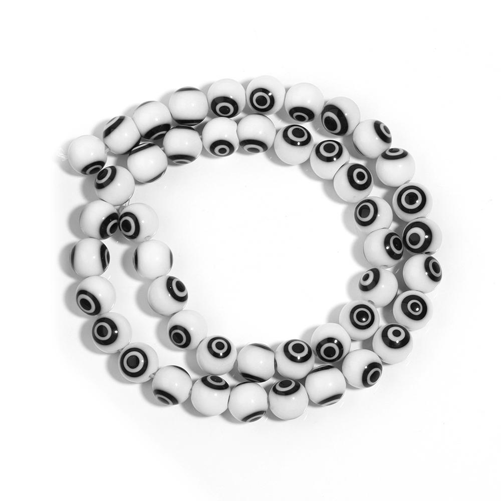 1 Strand Colorful Lampwork Beads Evil Eyes Round Loose Spacer Glass Beads For DIY Bracelet Necklace Jewelry Findings 4 6 8 10mm