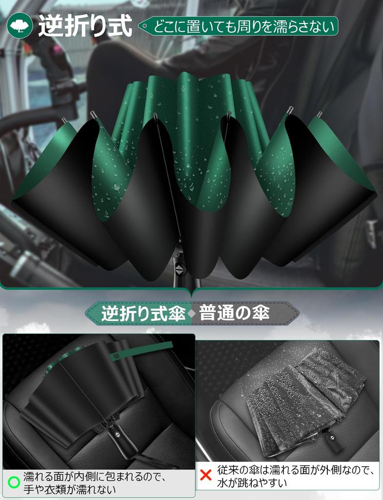 Reverse Folding Folding Automatic Opening and Reverse Folding Folding Super Water Extra Large Long Strong Wind Resistant for Both Sunny and Rainy