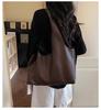Women's Retro Korean Style Large Capacity PU Tote Bag for Versatile Use