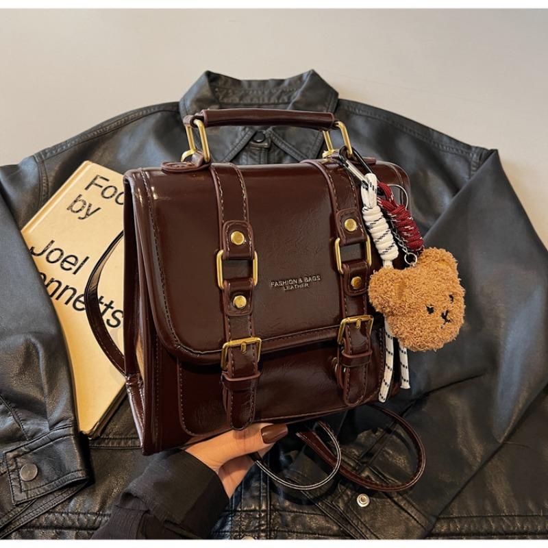 

Ретро мода легкий изысканный маленький рюкзак женский новый универсальный для поездок на работу высококлассный в стиле колледжа рюкзак-сумка no pendant темно-коричневого