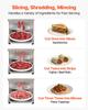 Meat Cutting Machine, 850W Commercial Slicer, 3.5mm Heavy Duty Stainless Steel Blade Shredder for Boneless Meat Soft Vegetables, Electric Food Slicers