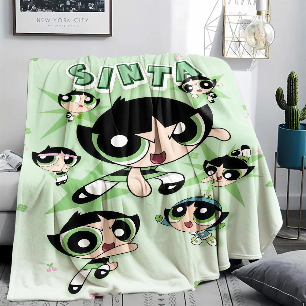 

Powerpuff Girls Buttercup Cool pattern Flannel Blanket, High quality Comfortable for All Seasons, Home Decor, Warmth and Comfort, Perfect for Gifts. 80cm x 120cm