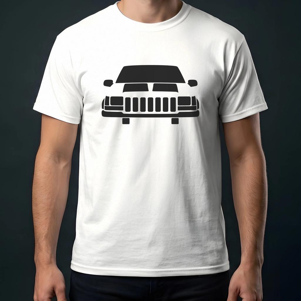 Grand Cherokee 1993-1998 Front View Car Silhouette T-Shirt Unisex Graphic Tee